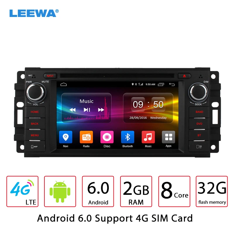 

LEEWA Android 6.0 (64bit) DDR3 2G/32G/4G Car DVD GPS Radio For Dodge RAM-1500/2500/3500/Avenger/Caliber/Challenge/Dakota/Dura