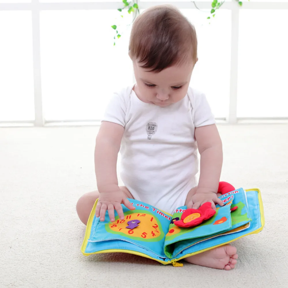12 страниц детская мягкая ткань мальчики девочки книги звук шелеста детские развивающие погремушка в коляску игрушки для новорожденных 0-12 месяцев