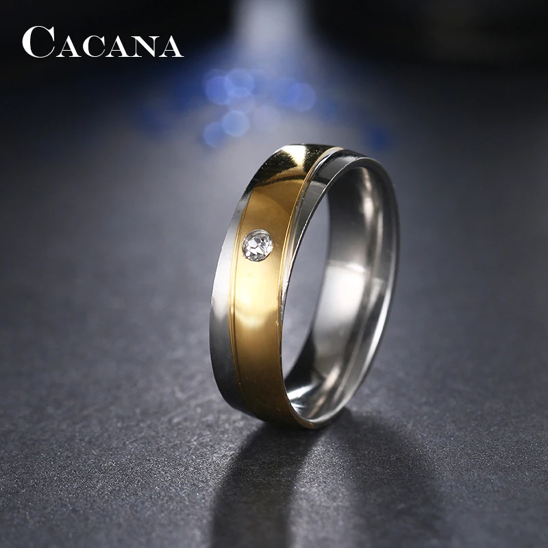 CACANA Stainless Steel Rings For Women Personalized Custom Fashion Jewelry Wholesale NO.R116