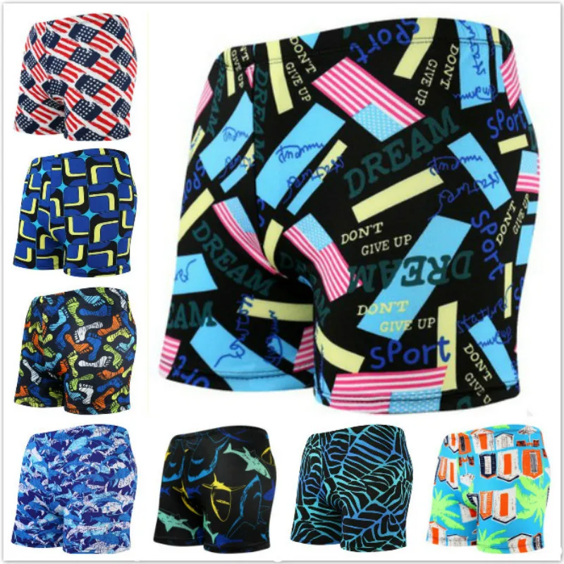 Men's swimming Pants Adult Fat Printing swimming trunks Shorts hot