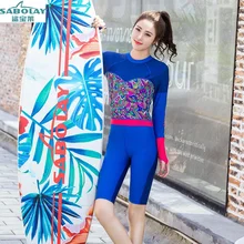 Surf clothing Sunscreen Jellyfish clothing Large size Siamese Long sleeves Swimwear Swimsuit