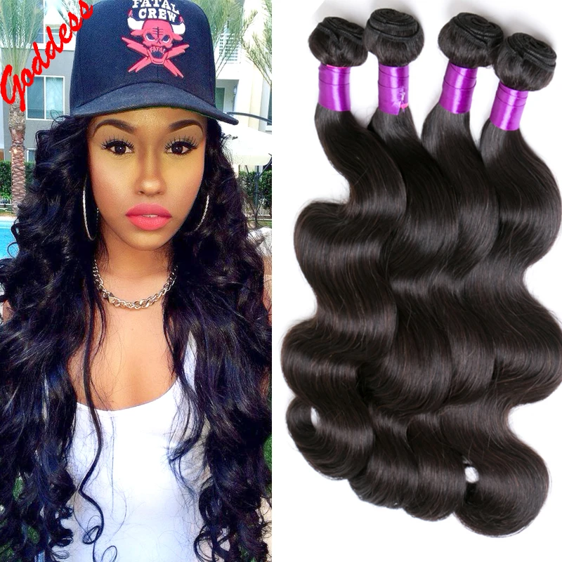 Indian Virgin Hair Body Wave 4 Bundles Indian Body Wave 7A Unprocessed Raw Indian Hair Cheap Virgin Human Hair Weave Bundles 
