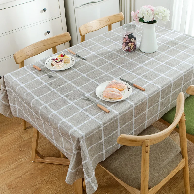 

2019 New Hot Simple Pattern Pvc Waterproof Elegant Table Cover Tea Table Cloth Country Style Hotel & Home Decorative Tablecloth