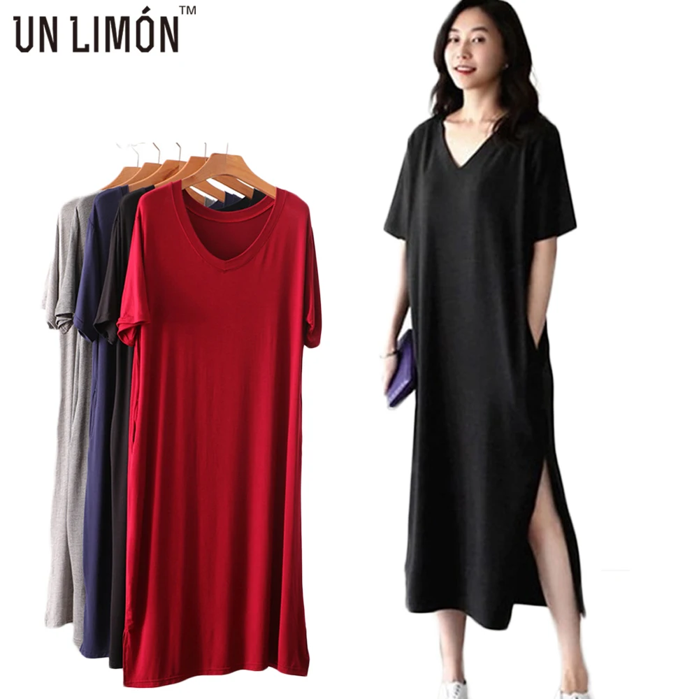 

UNLIMON Womens Summer Causal Dress Render Modal Maxi Dress