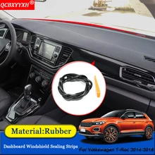Автостайлинг анти-звуконепроницаемые не пропускающие шума Пылезащитная Приборная панель автомобиля Лобовое стекло уплотнительные полосы аксессуары для Volkswagen T-Roc