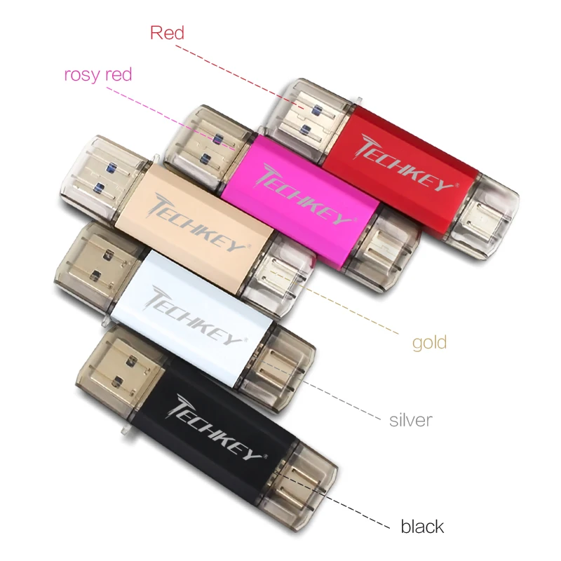 TECHKEY USB 3,0 type-C 3,1 usb флеш-накопитель 3,0 64 Гб металлический пользовательский флеш-накопитель 32 Гб USB флешка 16 Гб для телефонов Micro USB flash type C