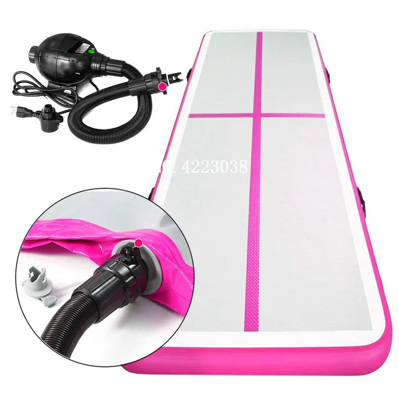 buy Free Shipping 4x1x0.1m Pink Inflatable Gymnastics Mattress Gym Tumble Airtrack Floor Tumbling Air Track For Sale