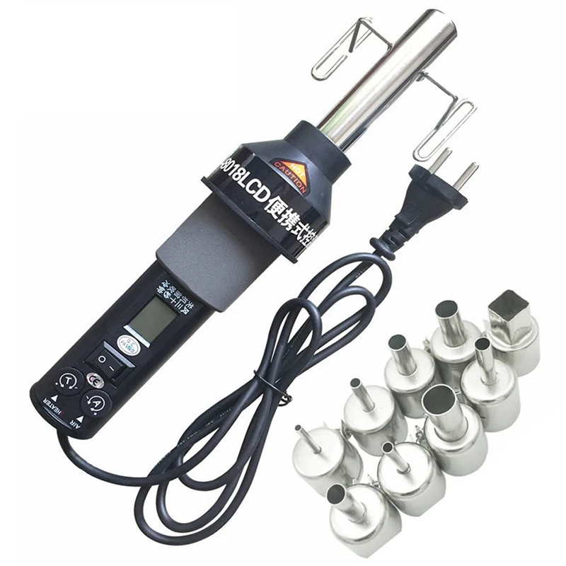 

EU Plug,450W 450 Degree Adjustable Electronic Heat Hot Air Tool 8018 Lcd Desoldering Soldering Station