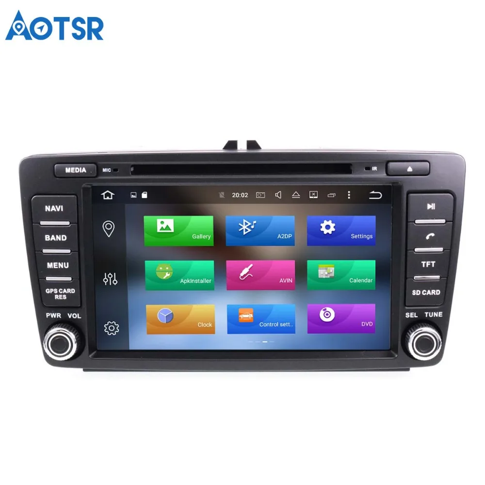 Excellent Android 7.1 Audio SatNav Car DVD player GPS Navigation Headunit For Skoda Octavia 2008-2015 Auto Radio multimedia  Quad Core 4