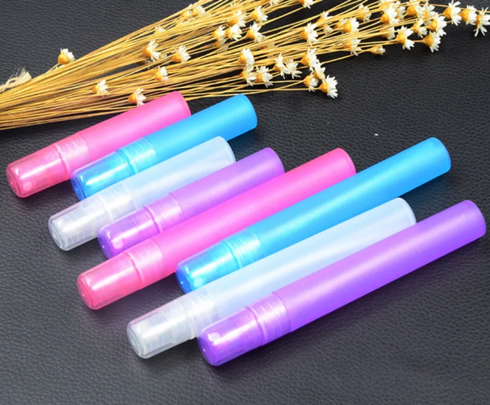 500 X 10ml Travel Mini Colorful Refillable Plastic Spray Bottles