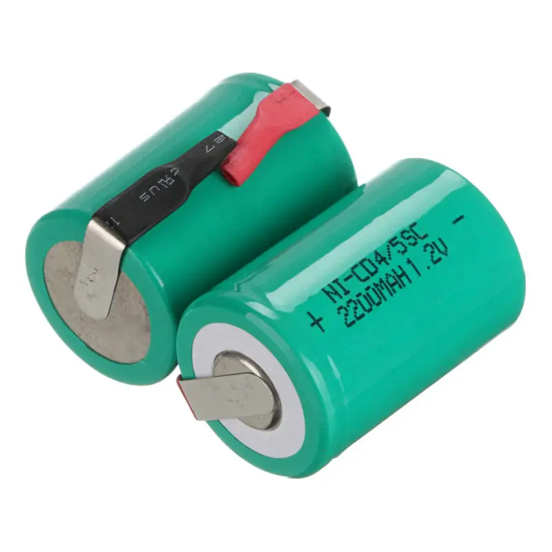 4PCS 2200mAh 4/5 SC Ni-CD Battery 1.2V Sub C batteries with tab for Power Tools power tool battery