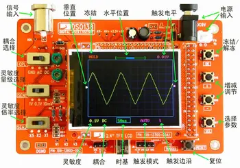 

NEW 1PC DIY KIT Mini handheld pocket digital oscilloscope electronic technology diy production suite