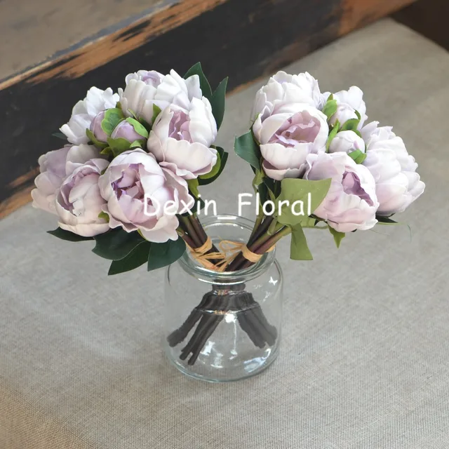 2 Bundles Lilac Peonies Real Touch For Diy Wedding Bouquets 2 Bundles Lilac Peonies Real Touch For Diy Wedding Bouquets Bridesmaids Centerpieces