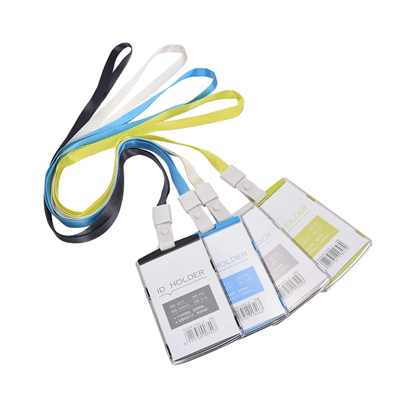 Пластиковая Обложка для паспорта с цветным шнурком, бейдж, чехол для карт, бизнес-держатель для карт, сумка для карт, Офисная компания