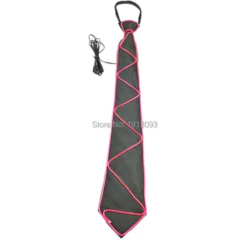 

New Style EL Wire Glowing Tie Electroluminescent wire EL Glowing Product with DC-3V Sound activated for Birthday Party Decor