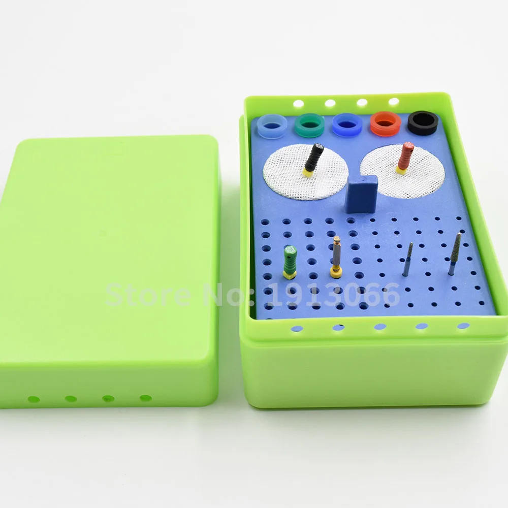 

160 Holes Autoclavable Sterilizer Endo Files Box Aluminium Dental Disinfection Burs Holder Block Stand Dentist Lab Equipment