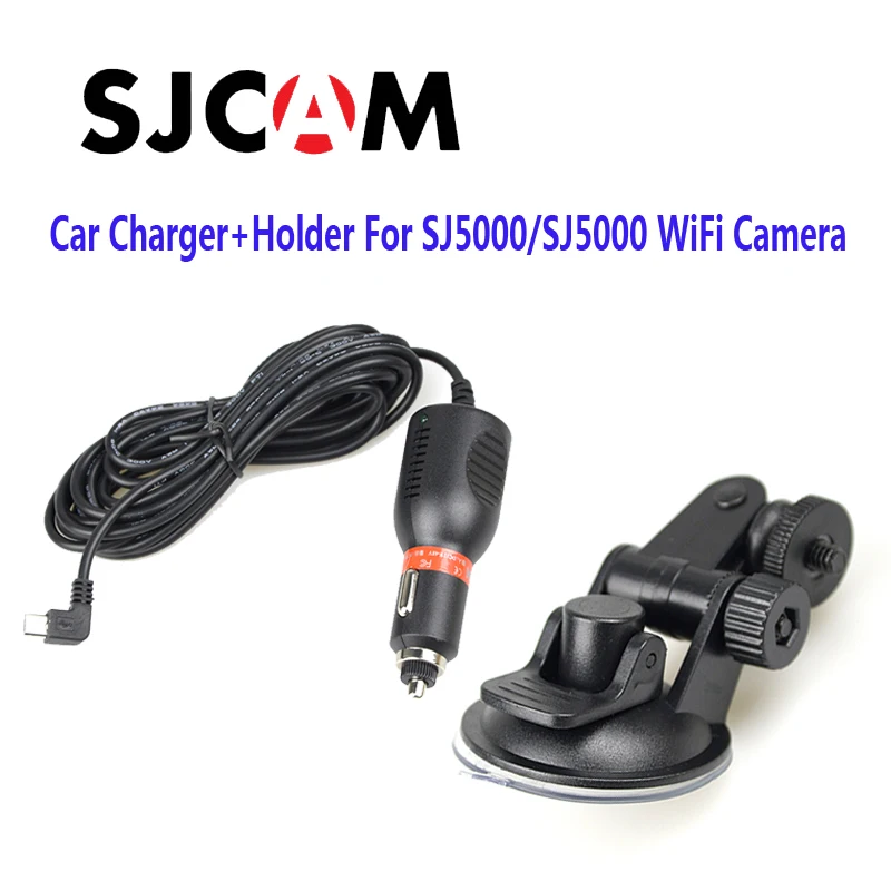 

Free Shipping!! Car Charger Mount + Suction cup Bracket For SJCAM SJ5000/SJ5000 WiFi Sprot Action Camera
