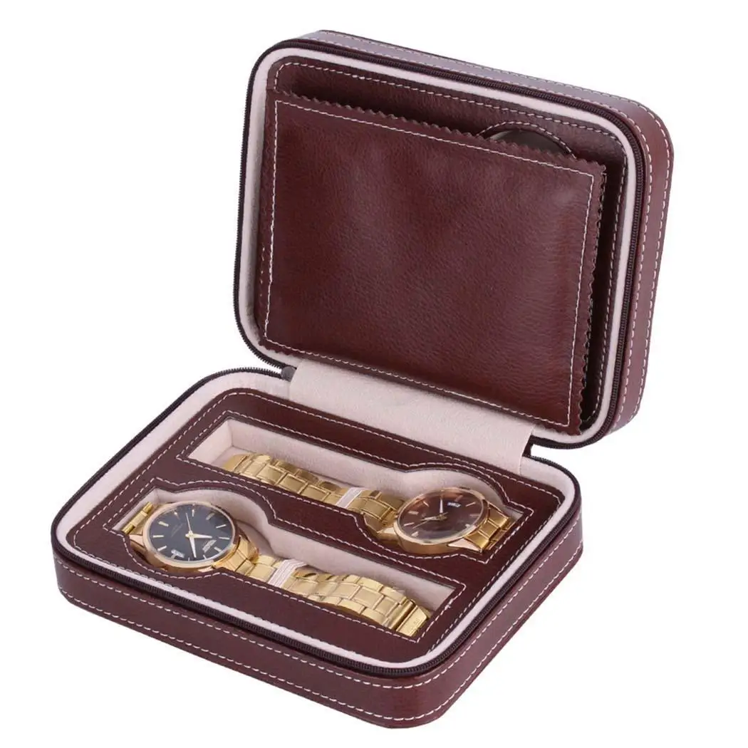 

New Jewelry Watch Display Box Collection Exhibition Hall, Shop, Home, etc. Case Zipper Holder Organizer Storage