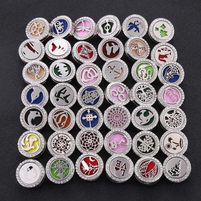

New Aromatherapy 18mm Snap Buttons Perfume Locket Magnetic Stainless Steel Essential Oil Diffuser Snap Button Bracelet Jewelry