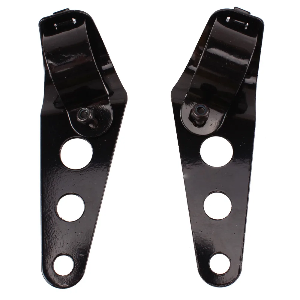 cheap New Black Headlight Bracket Adjustable Fork Mount Clamp for Motorcycle Bike Chopper Bobber Cafe Racer With 35 43mm Fork Tubes