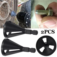 2pcs Stainless Steel Deburring External Chamfer Tool Drill Bit Remove Burr Set