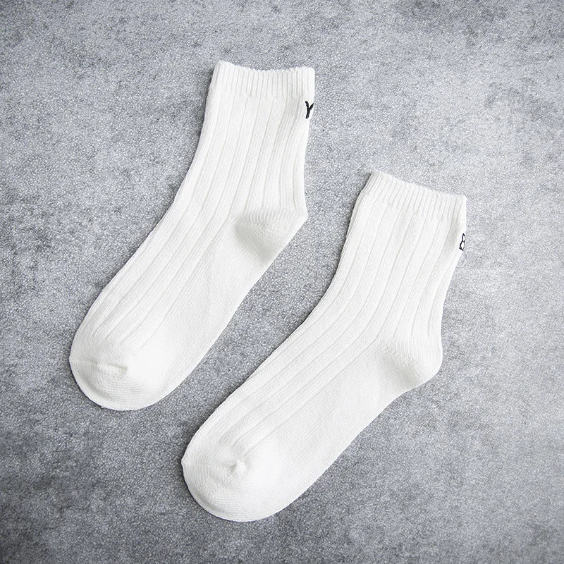 Jeseca 1 пара буквенный принт Для женщин хлопковые носки осень-зима в студенческом стиле Harajuku ретро Винтаж; носки; рождественские носки для малышей; Детские для подарков