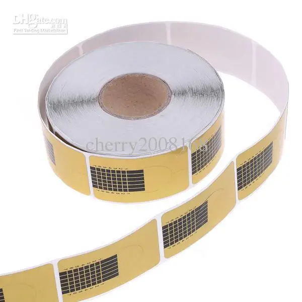 500pcs/volume 1 Golden Nail Form Art Tip Extension Forms for Acrylic UV Gel | Красота и здоровье