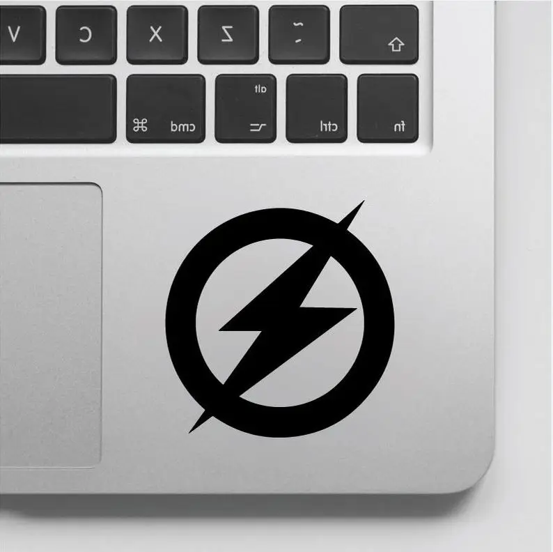 

The Circle Contains The Icon Of Lightning Sticker And Graphics With Laptop Computer Home Logo Art Vinyl Mural GA252