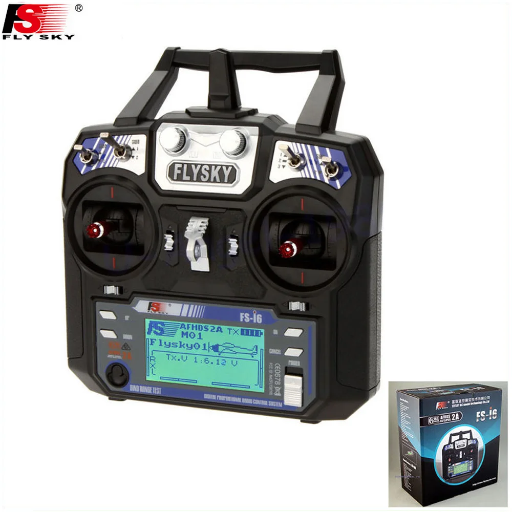 1pcs New Version FS FlySky FS-i6 2.4G 6ch Transmitter+FS-iA6B Receiver System LCD screen for RC helicopter(with retail box)