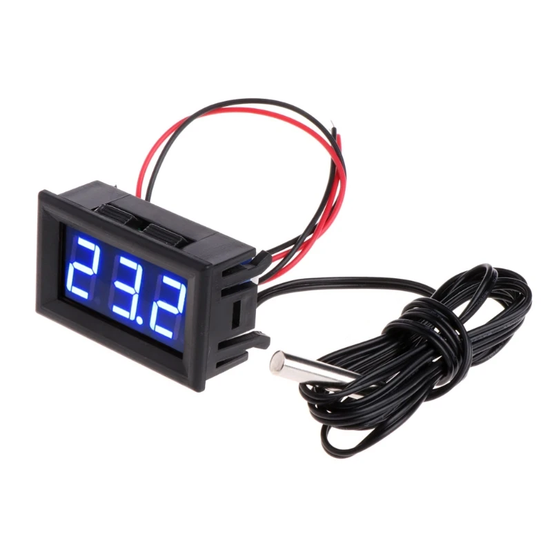 Mini LED Display Digital Thermometer 20CM DC5V12V Thermometer with