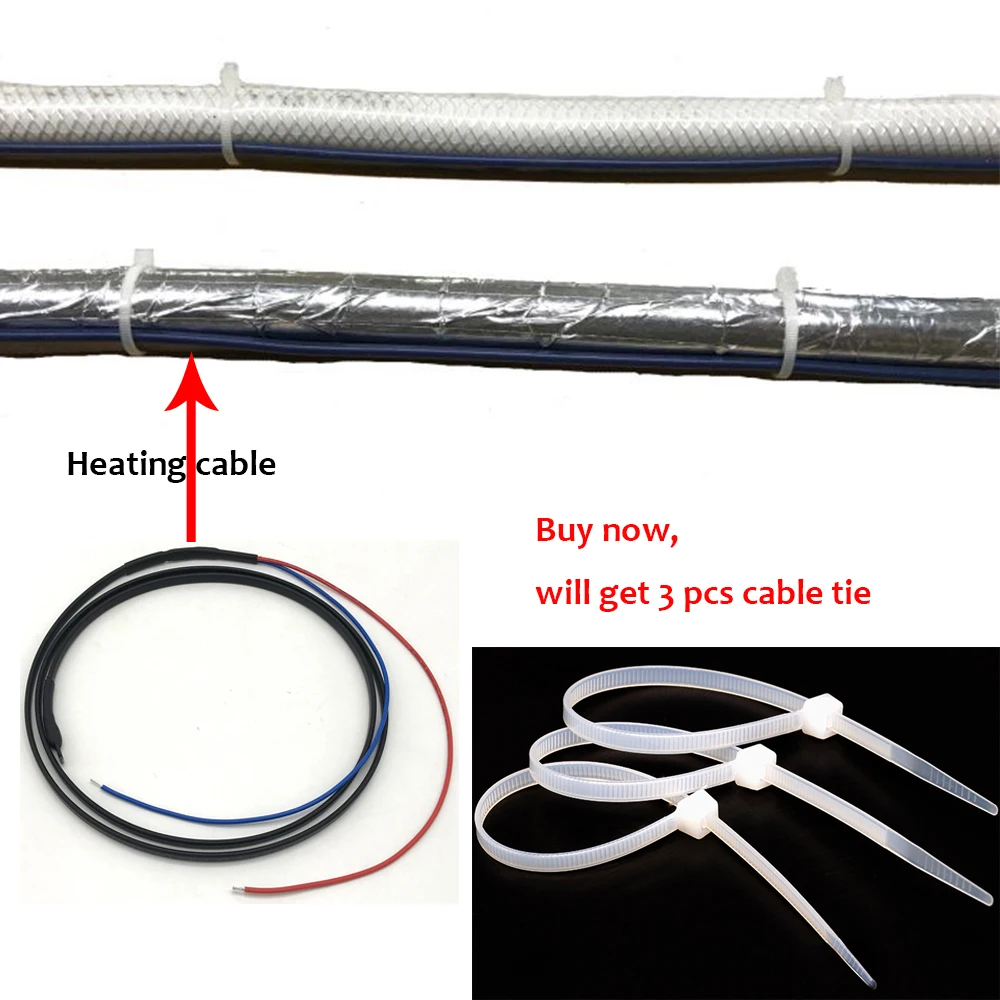 Работающего на постоянном токе 12 В в низкая Напряжение кабель нагревателя Наборы дом на колесах водопровод незамерзающий резервуар Саморегулирующийся нагревательный кабель