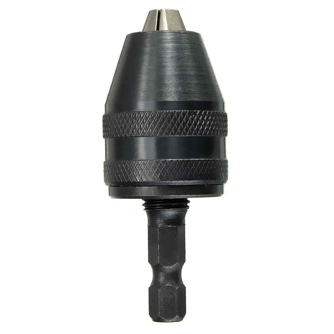 

0.3-3.6mm Keyless Drill Chuck Screwdriver Impact Driver Adaptor 1/4" Shank Drill Black Drop Shipping