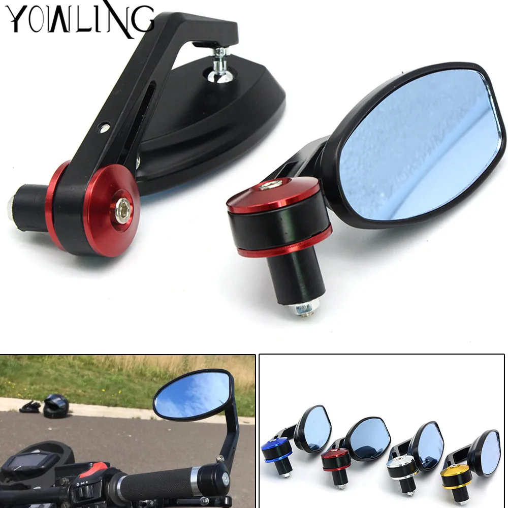 

Handlebar Motorcycle Mirror Scooter Racer Side Mirror HANDLE BAR END Mirrors for Suzuki GSXR 600 750 1000 GSR Buell SV650 TL1000