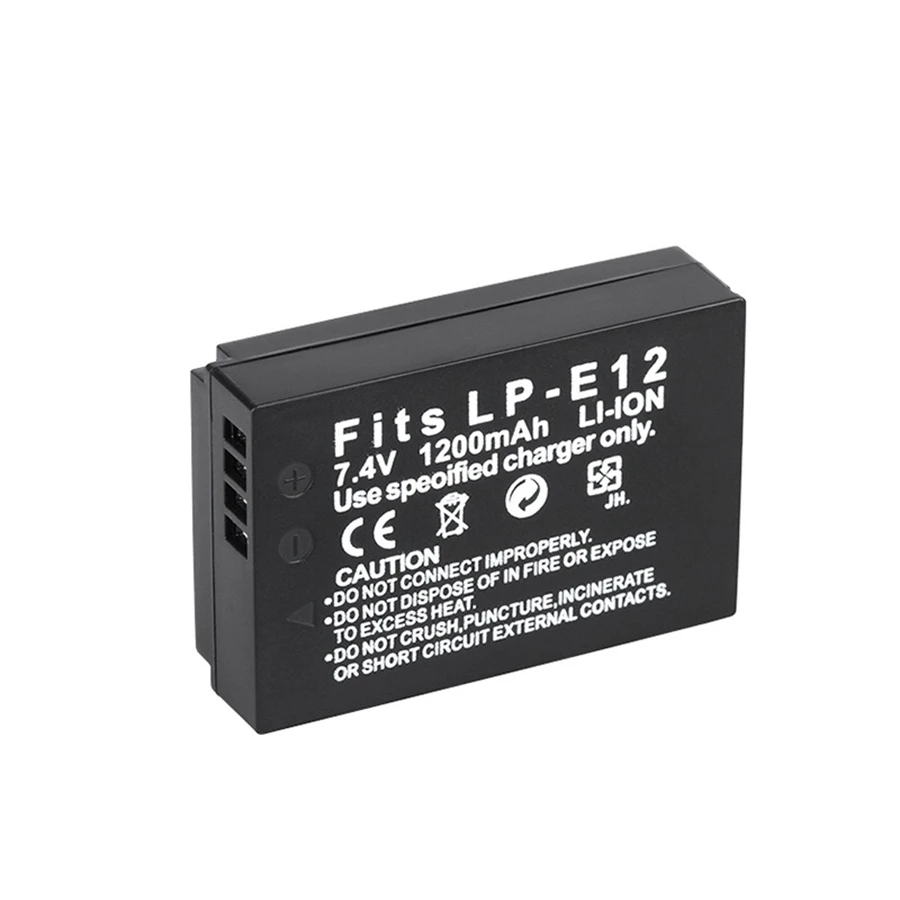 

1200mAh LP-E12 LP E12 LPE12 High-Capacity Replacement Digital Camera Batteries for Canon Rebel SL1, EOS-M, EOS M2, EOS M10 Mi
