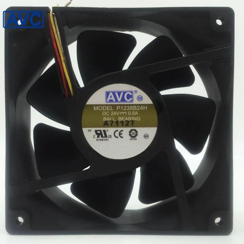 1pcs P1238B24H 12038 120mm 12cm  DC 24V 0.5A 4Wire 4-pin Computer Case CPU Cooler Cooling Fans