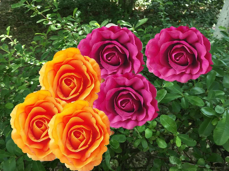 

30pcs 12cm silk rose flower head wedding festival celebration background road led flower home DIY artificial decorative flower