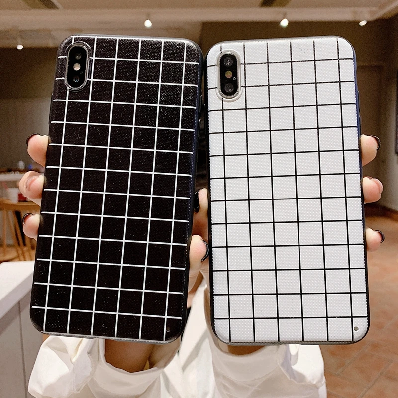 Casyva модный черно-белый сетчатый чехол для телефона Samsung S9 S8 PLUS S10 S7 S6 edge NOTE 8 9