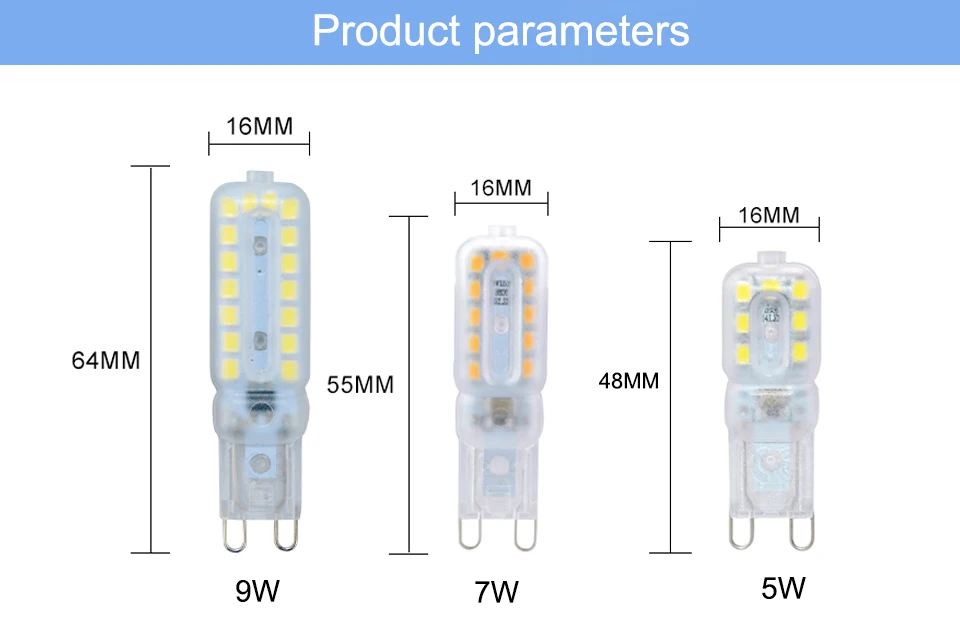 Foxanon 10 шт./лот G9 лампада светодиодный 5 W 7 W 9 W AC 220 V 110 V SMD2835 светодиодный лампы маленькая свеча свет для Люстра фонари освещения дома