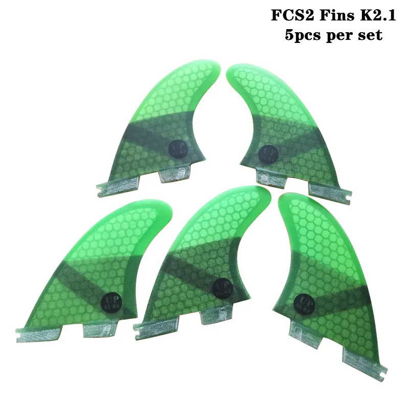 Surf FCS2 Fin K2.1 Black/Blue/Red/Green Fibreglass Honeycomb Surf Fins SUP Board Fin