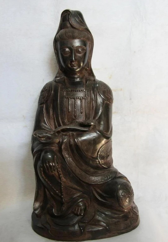 

bir 003556 Tibet Copper Bronze Eight treasures RuYi Guan Yin Kwan-yin Boddhisattva Buddha