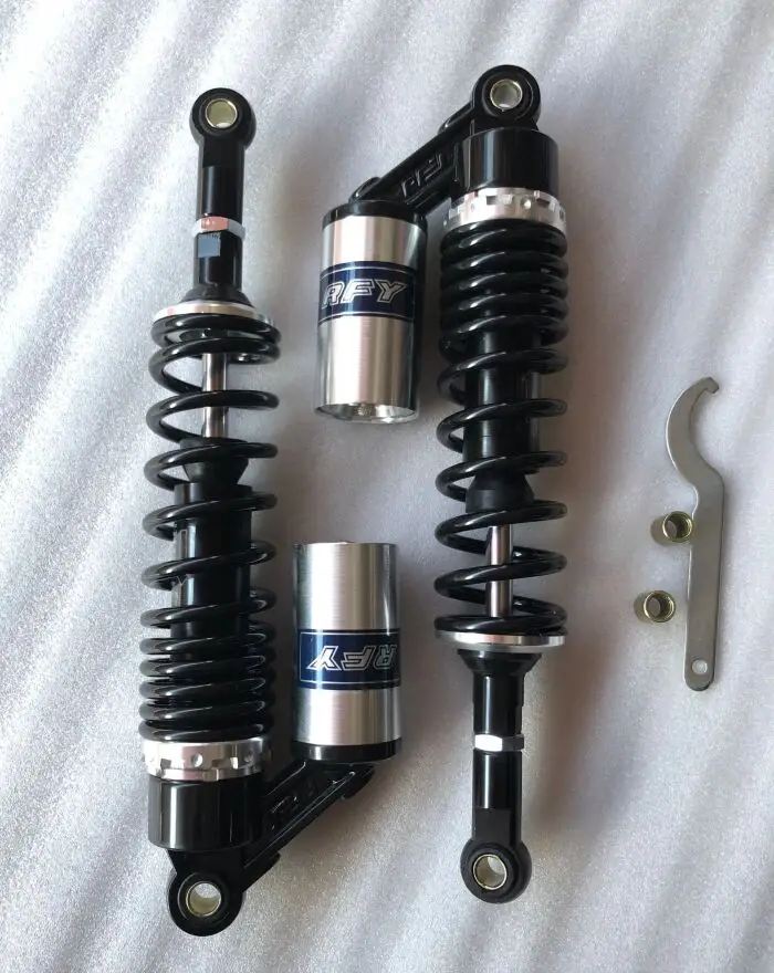 

1pair 14"360mm Auto Motorcycle Air Shock Absorbers Universal For Honda Suzuki Yamaha Kawasaki ATV Go Kart t Bikes black+Silver