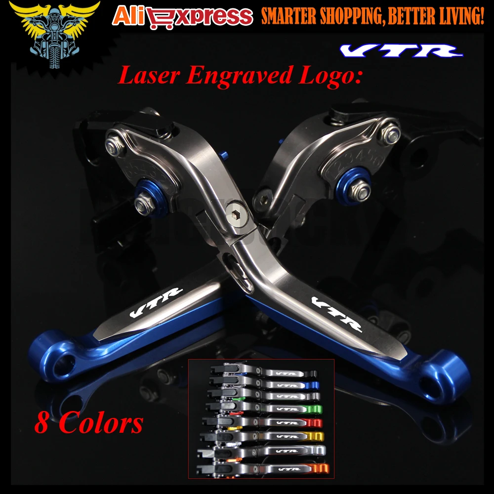 ! Логотип VTR для Honda VTR1000F/FIRESTORM 1998 1999 2000 2001 2002 2003 2004 2005 синий + титан CNC Тормозной