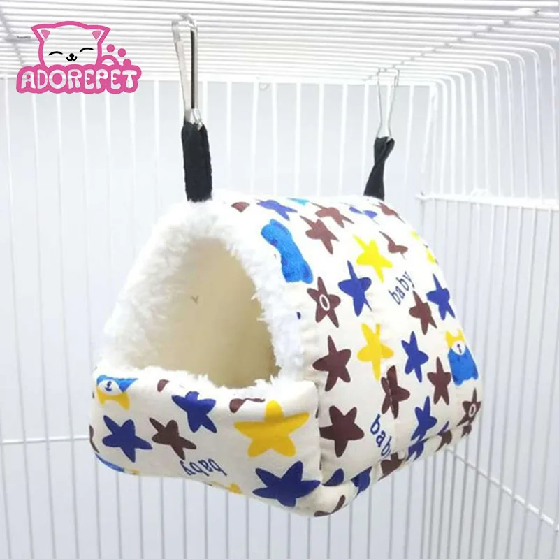 

Guinea Pig Hamster Hanging Bed House Hammock Cute Winter Warm Fleece Rabbit Squirrel Hedgehog Rat Bed House Cage Nest Accessory