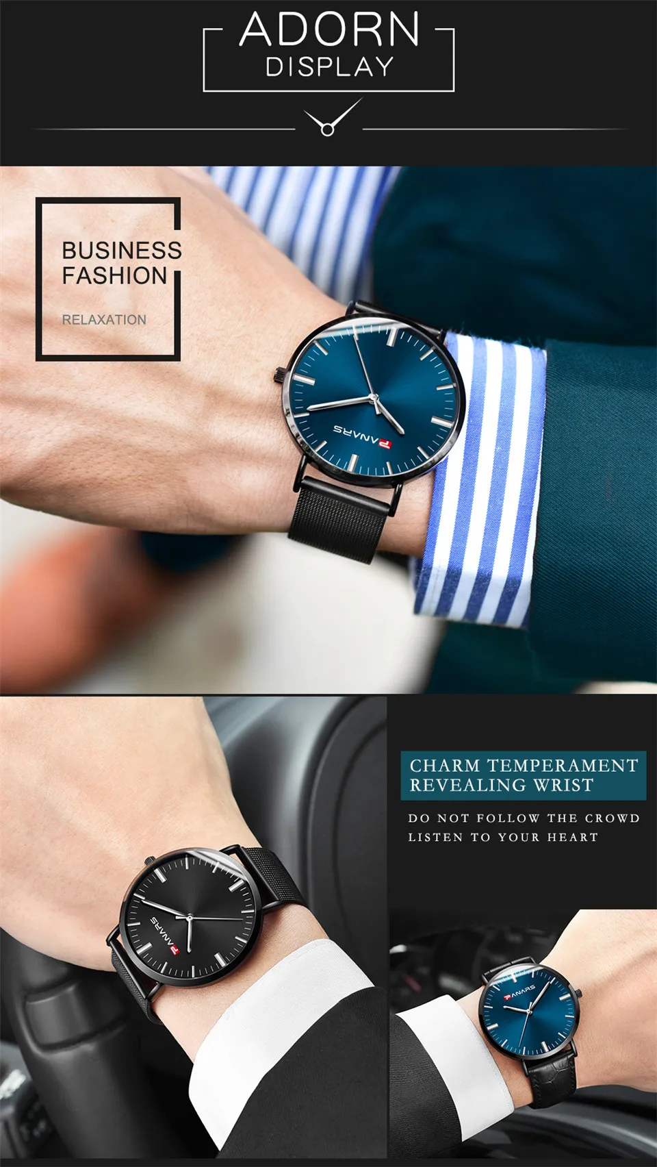 Мужские часы Топ бренд класса люкс водонепроницаемые тонкие сетчатые минималистичные наручные часы для мужчин кварцевые спортивные часы Relogio Masculino
