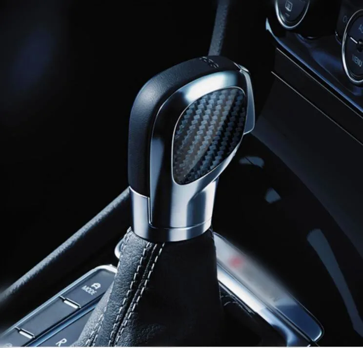 

2pcs Carbon Fiber Gear Shift Knob Sides Stick Cover Trim For Volkswagen VW Passat (B8) CC 2016 2017 AT