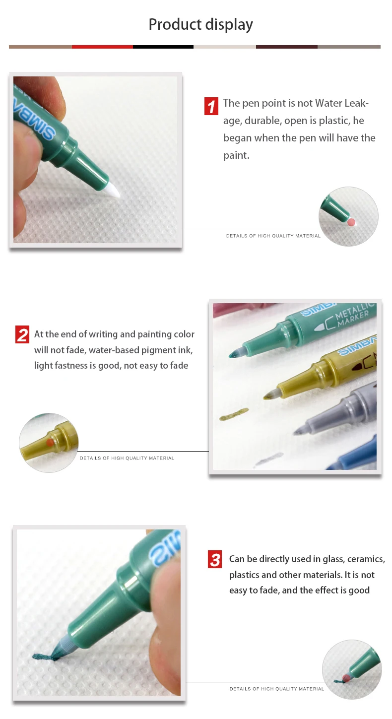 Simbalion металлическая ручка, сделай сам, яркий металлический цвет, ручка для карт, студенческий дизайн, офисный дизайн, специальная метка, ручка