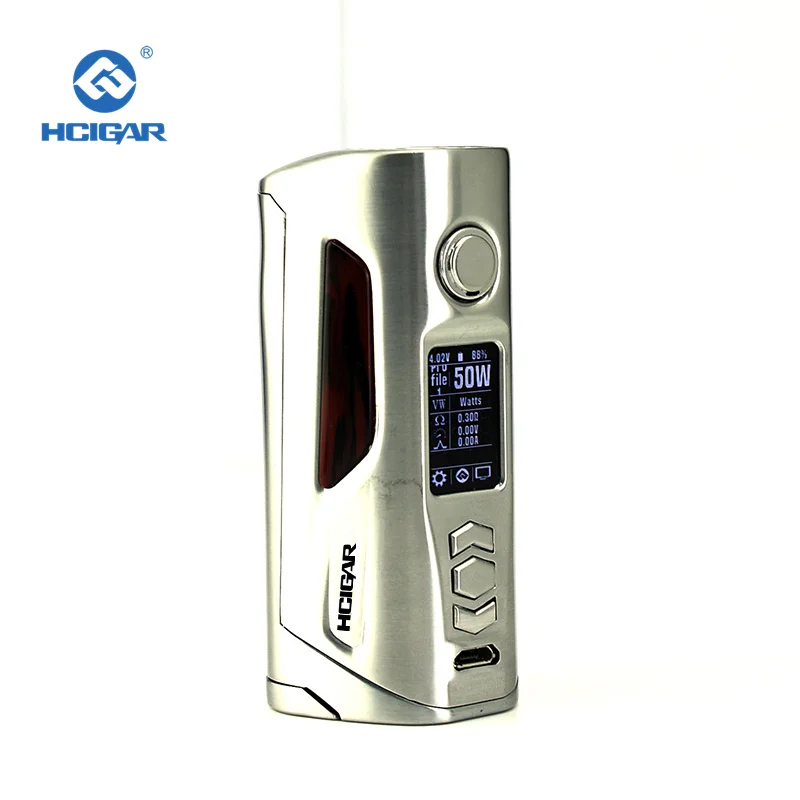 

Original Hcigar VT75D Dual 18650 Battery Box Mods with 75W Output Electronic Cigarette Mod Adopts Evolv DNA 75C Chip drag mod