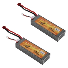 2 X 7.4V 2S 30C 6200mAh Lipo RC Battery Deans T Connector for RC Car Truck Hobby