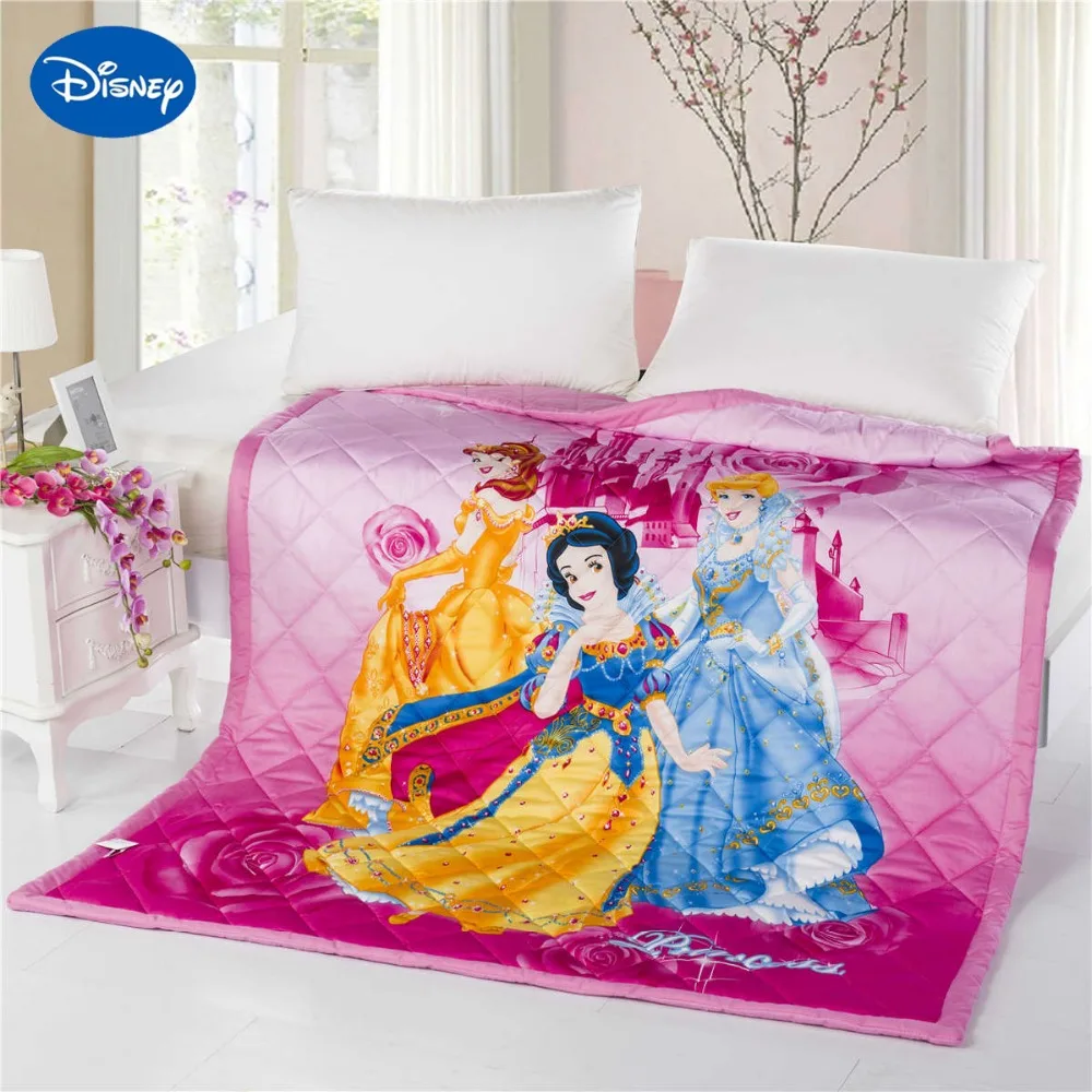 Cartoon Princess Printed Quilts Comforter Twin Single Queen Bedding