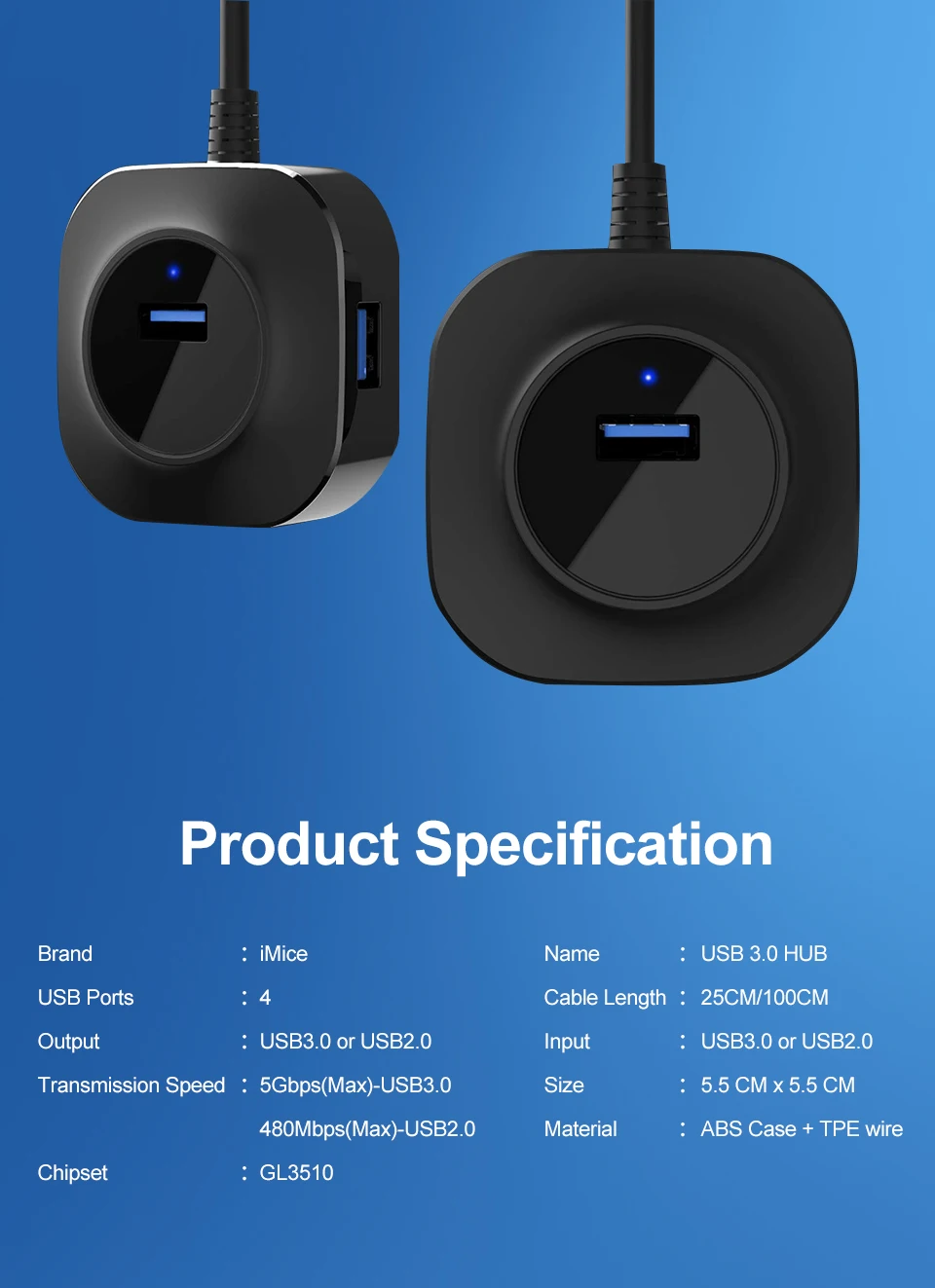 USB C концентратор USB 3,0 концентратор многопортовый usb-адаптер 4 порта type C концентратор 2,0 USB-C Hab несколько тип-c Hab расширитель для ПК